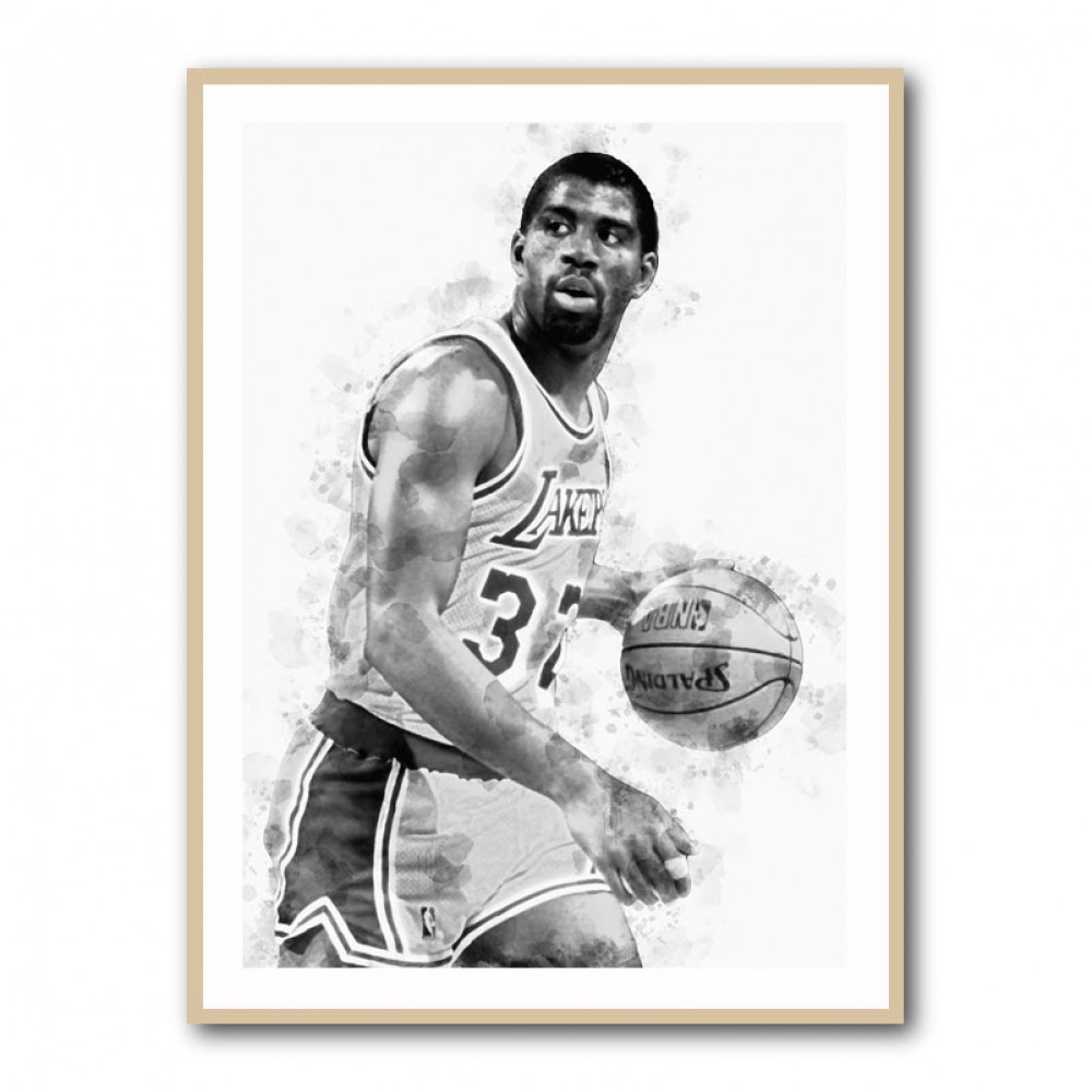 Magic Johnson Mono Abstract Magic Johnson Mono Abstract