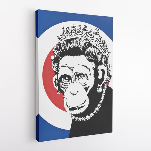 Banksy Blue Leopard Wall Art