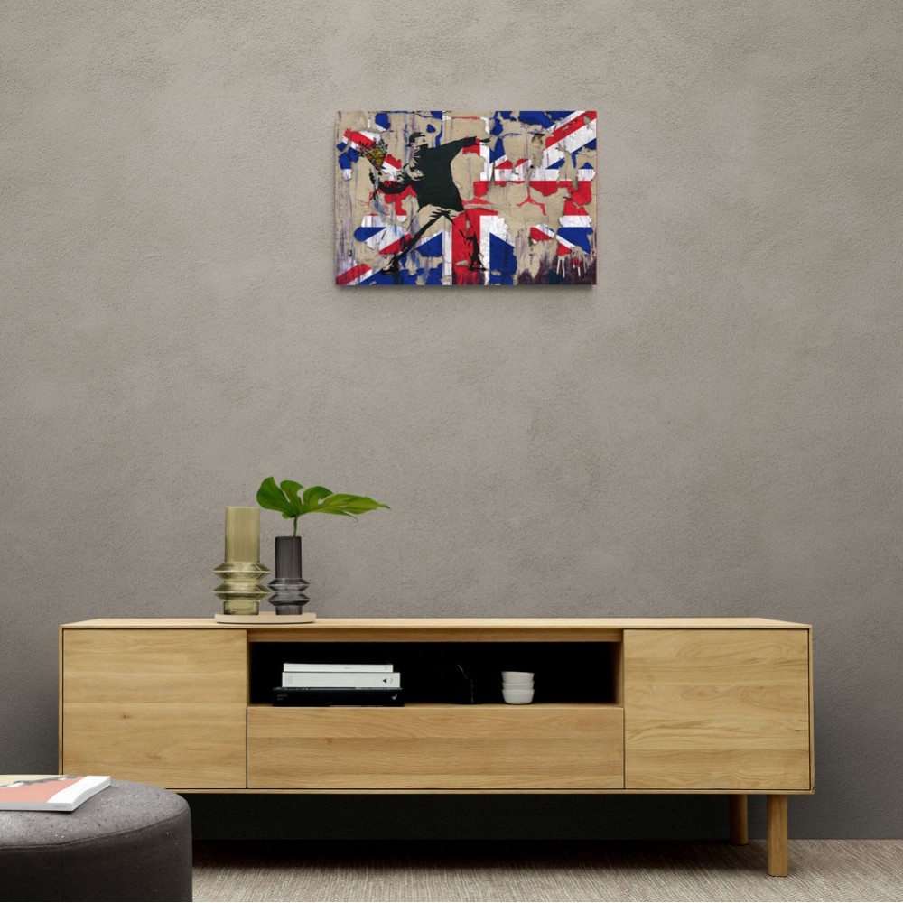 Banksy Flower Thrower Union Jack