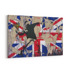 Banksy Flower Thrower Union Jack