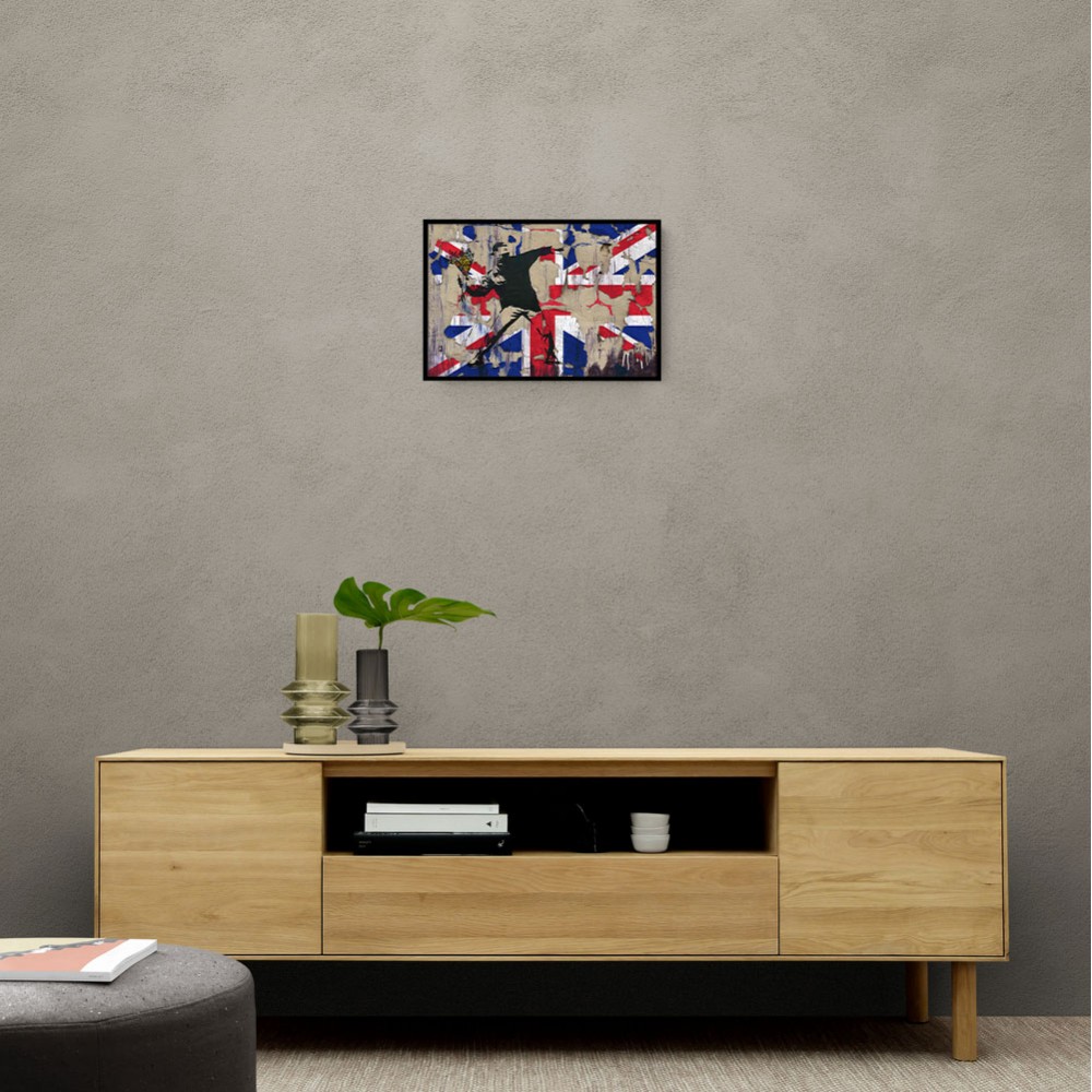 Banksy Flower Thrower Union Jack