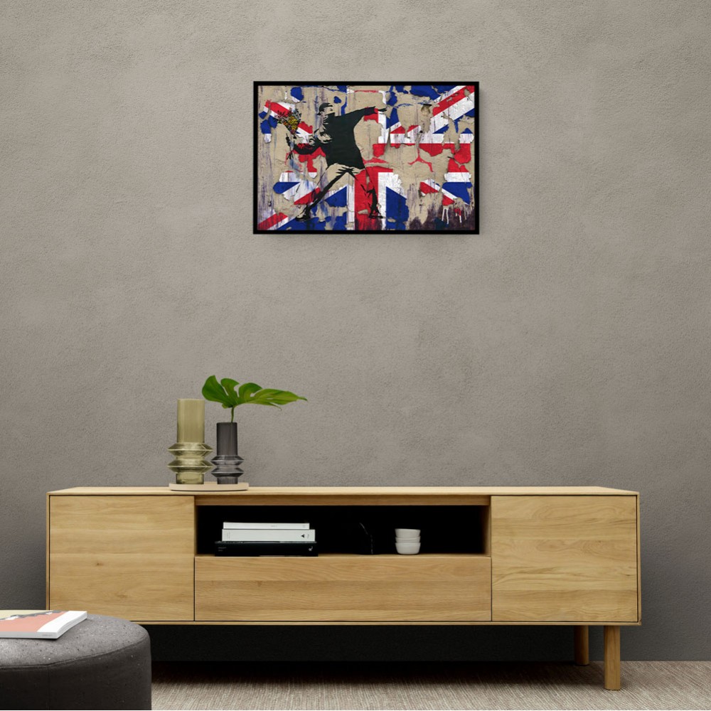 Banksy Flower Thrower Union Jack