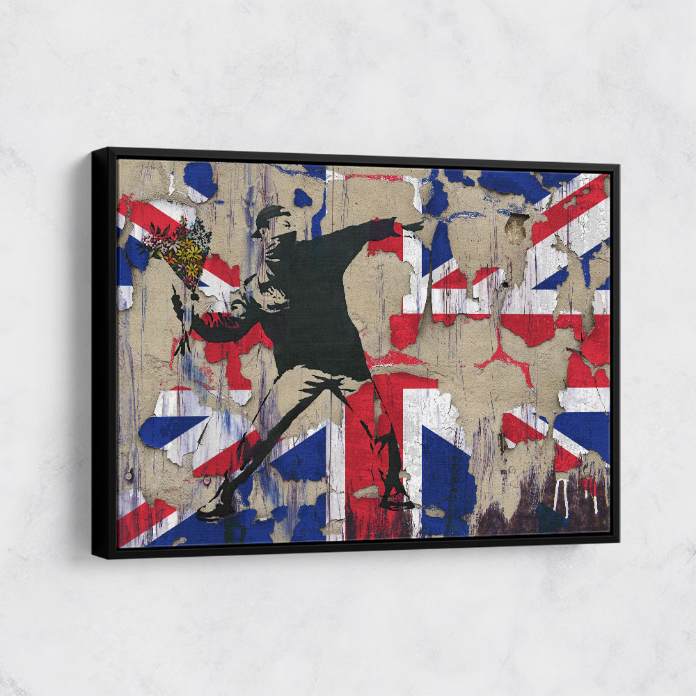 Banksy Flower Thrower Union Jack