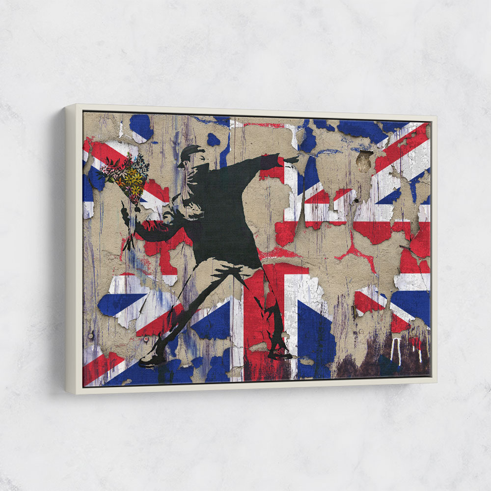 Banksy Flower Thrower Union Jack