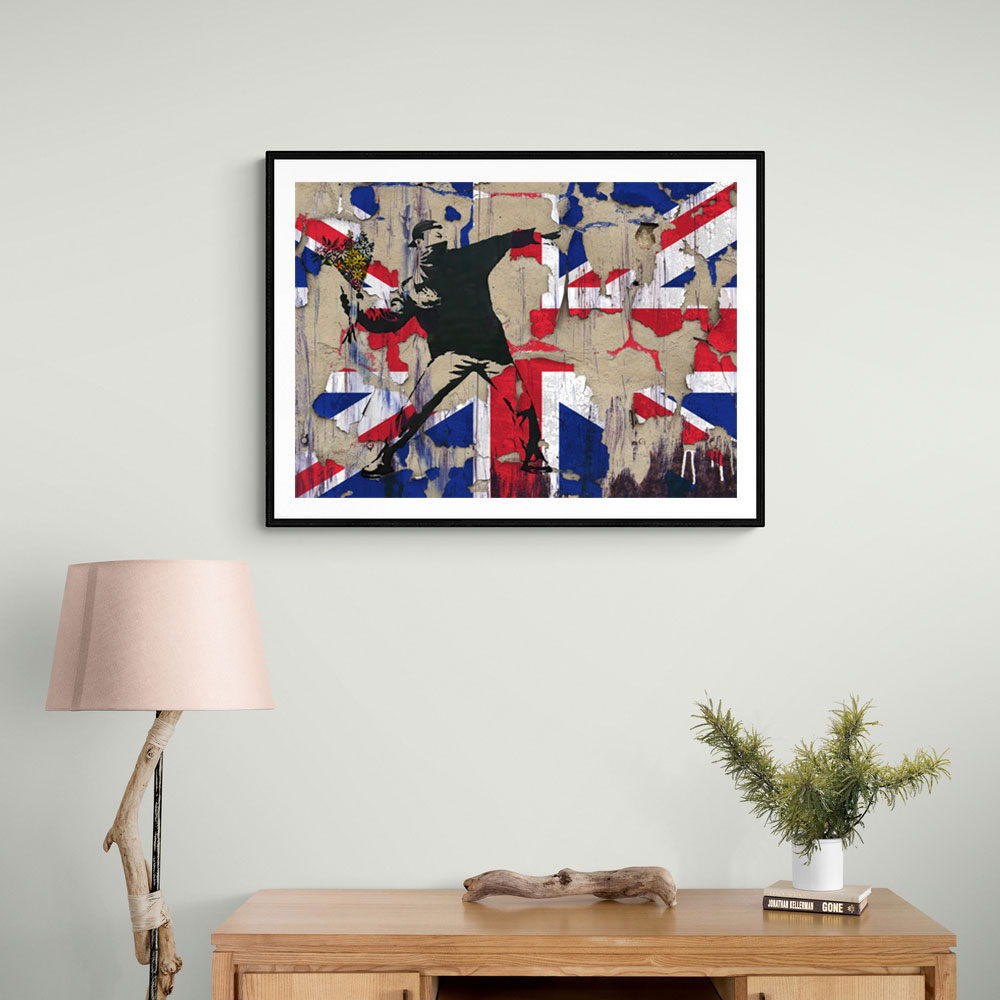 Banksy Flower Thrower Union Jack