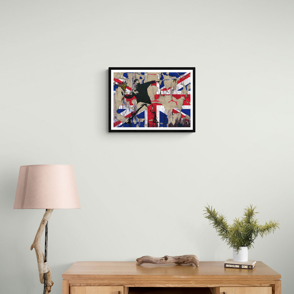 Banksy Flower Thrower Union Jack Banksy Flower Thrower Union Jack