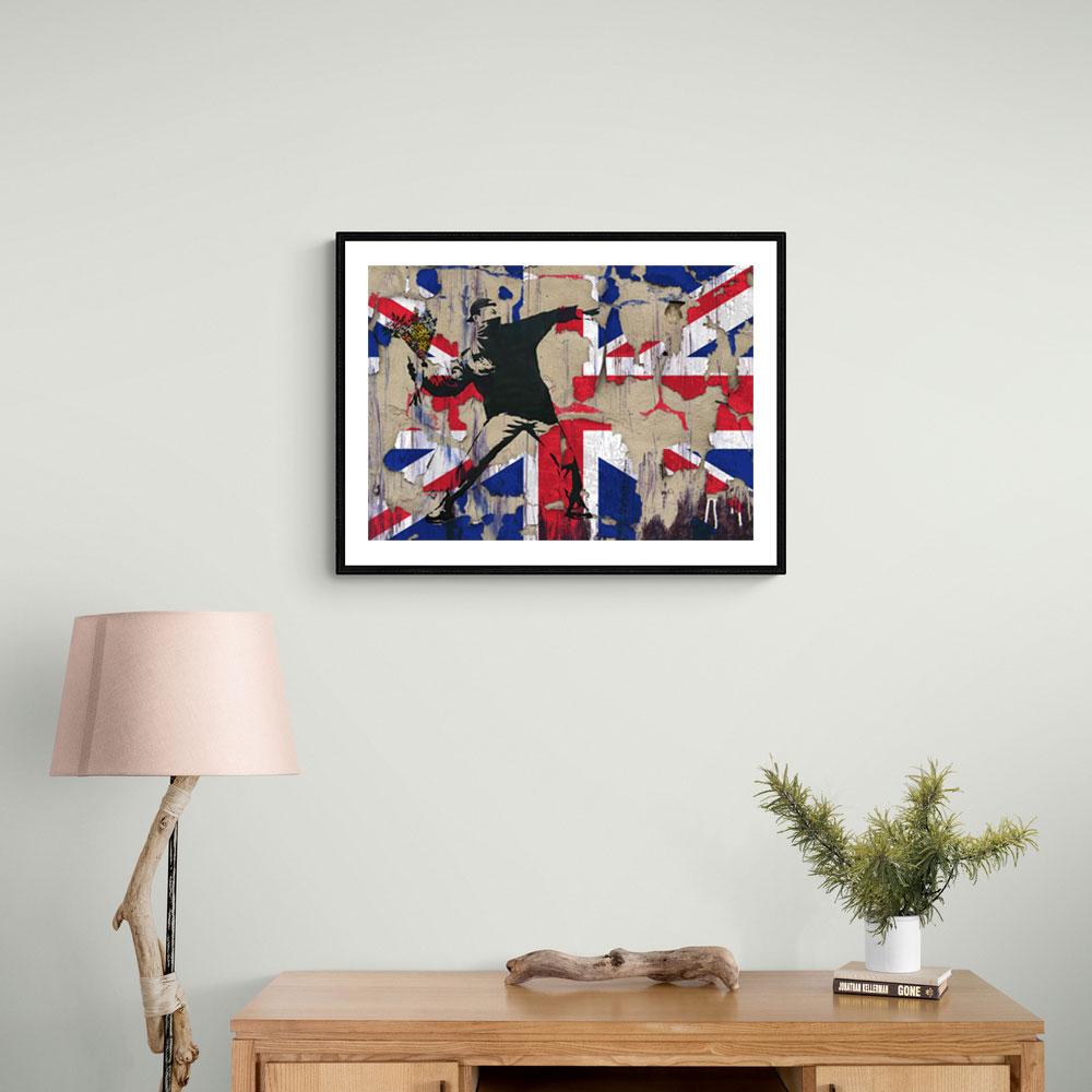 Banksy Flower Thrower Union Jack