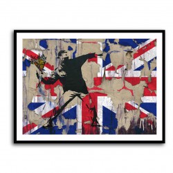 Banksy Flower Thrower Union Jack