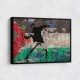 Banksy Flower Thrower Palestine Flag