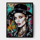 Angelina Jolie Graffiti Style Wall Art