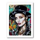 Angelina Jolie Graffiti Style Wall Art