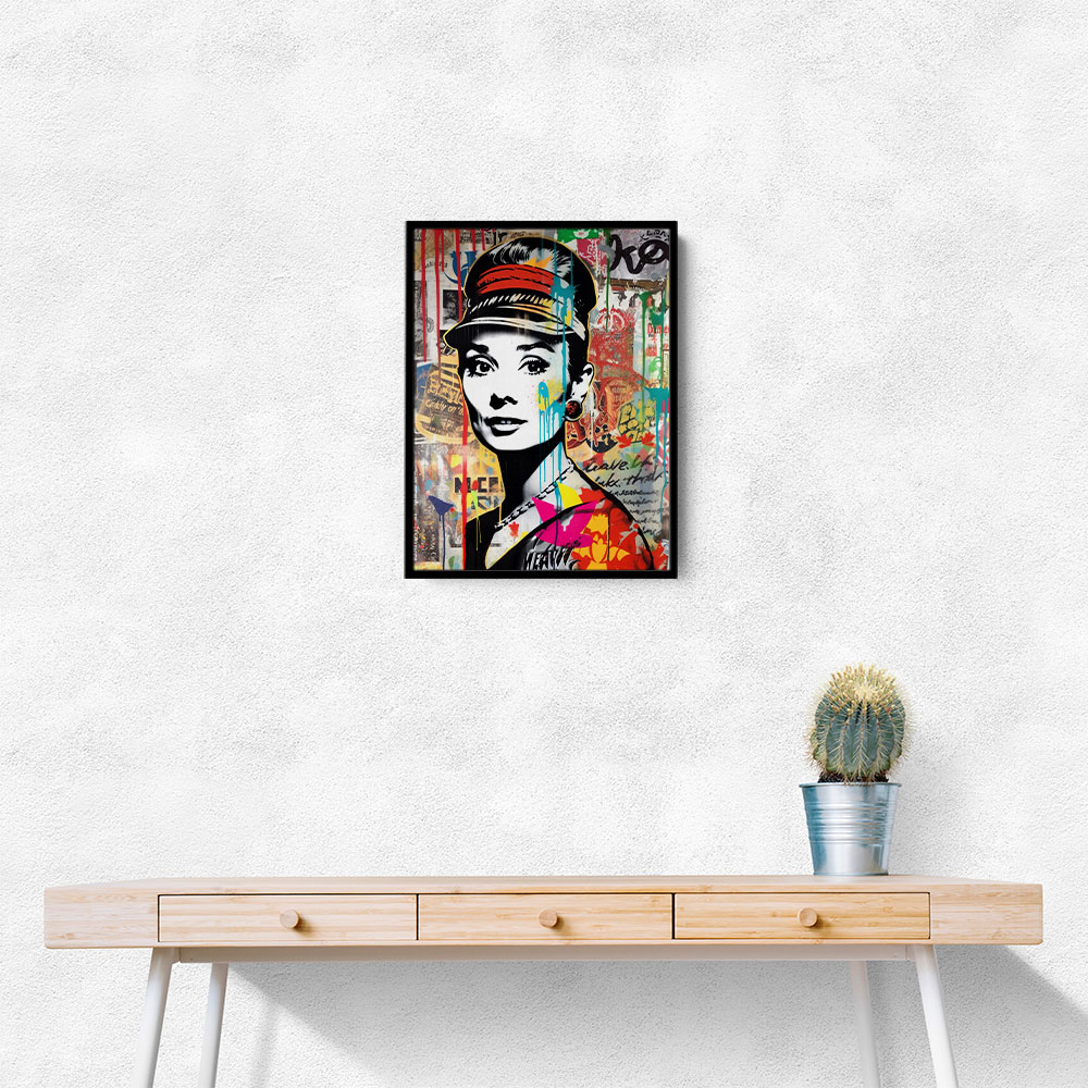 Audrey Hepburn Graffiti Style Wall Art