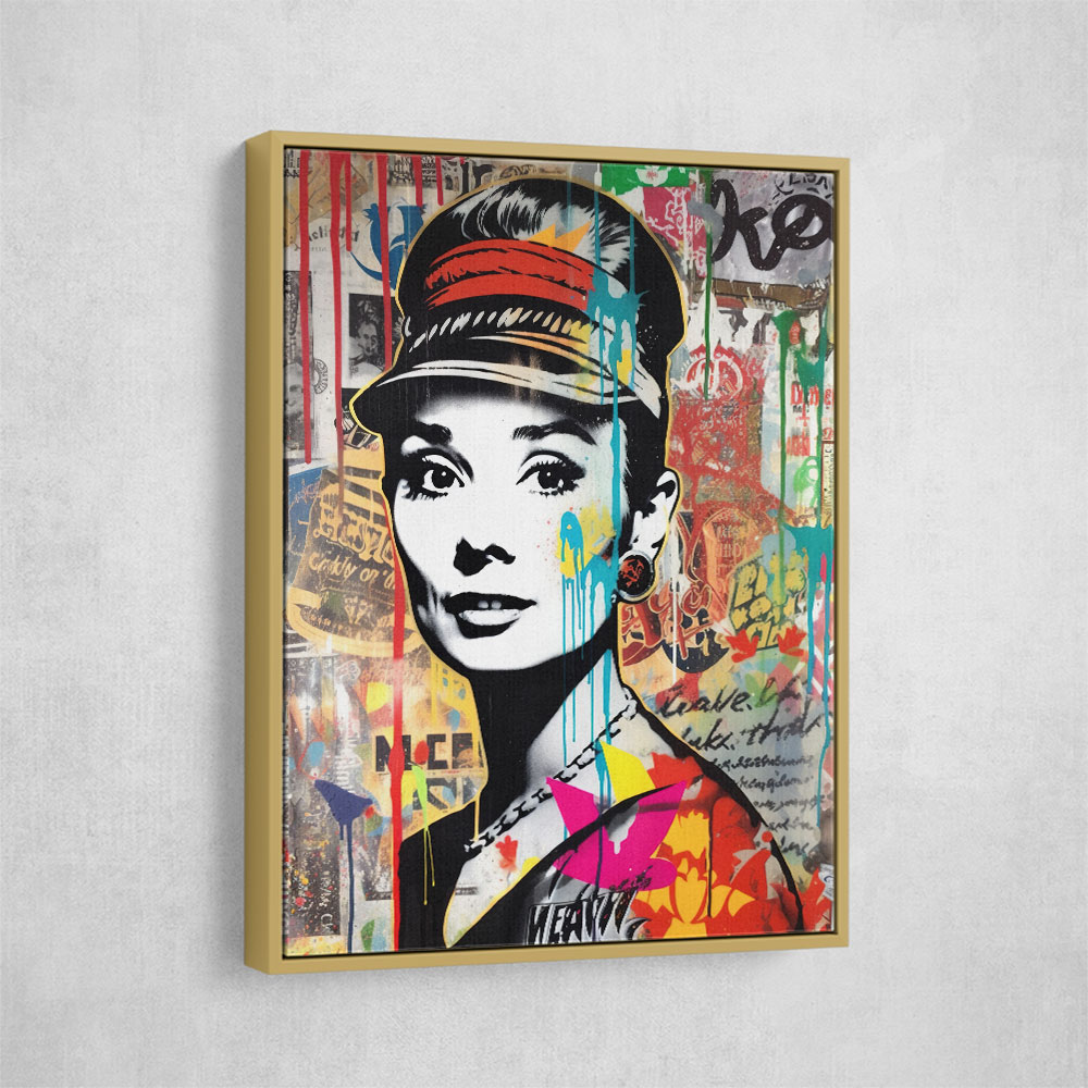 Audrey Hepburn Graffiti Style Wall Art