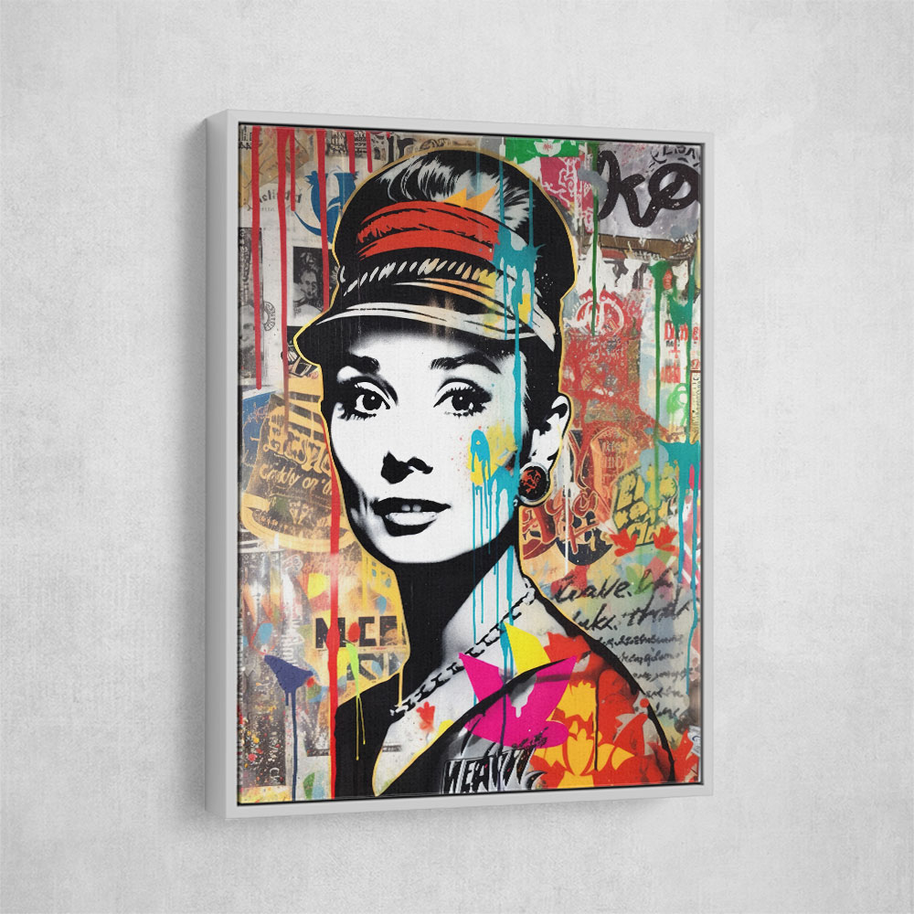 Audrey Hepburn Graffiti Style Wall Art