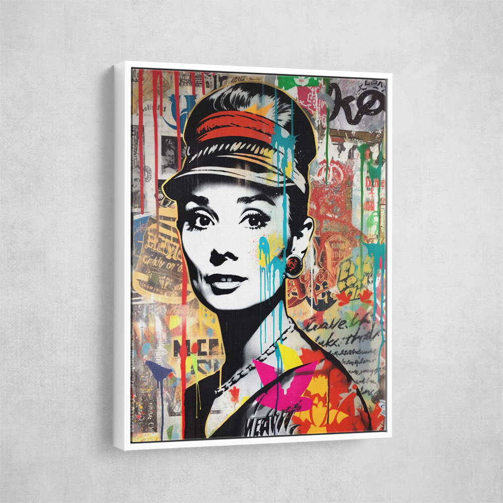 Audrey Hepburn Graffiti Style Wall Art