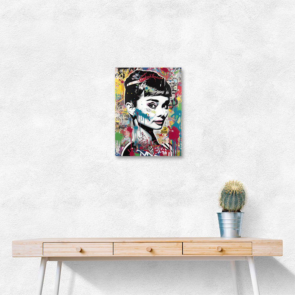 Audrey Hepburn Graffiti Wall Art