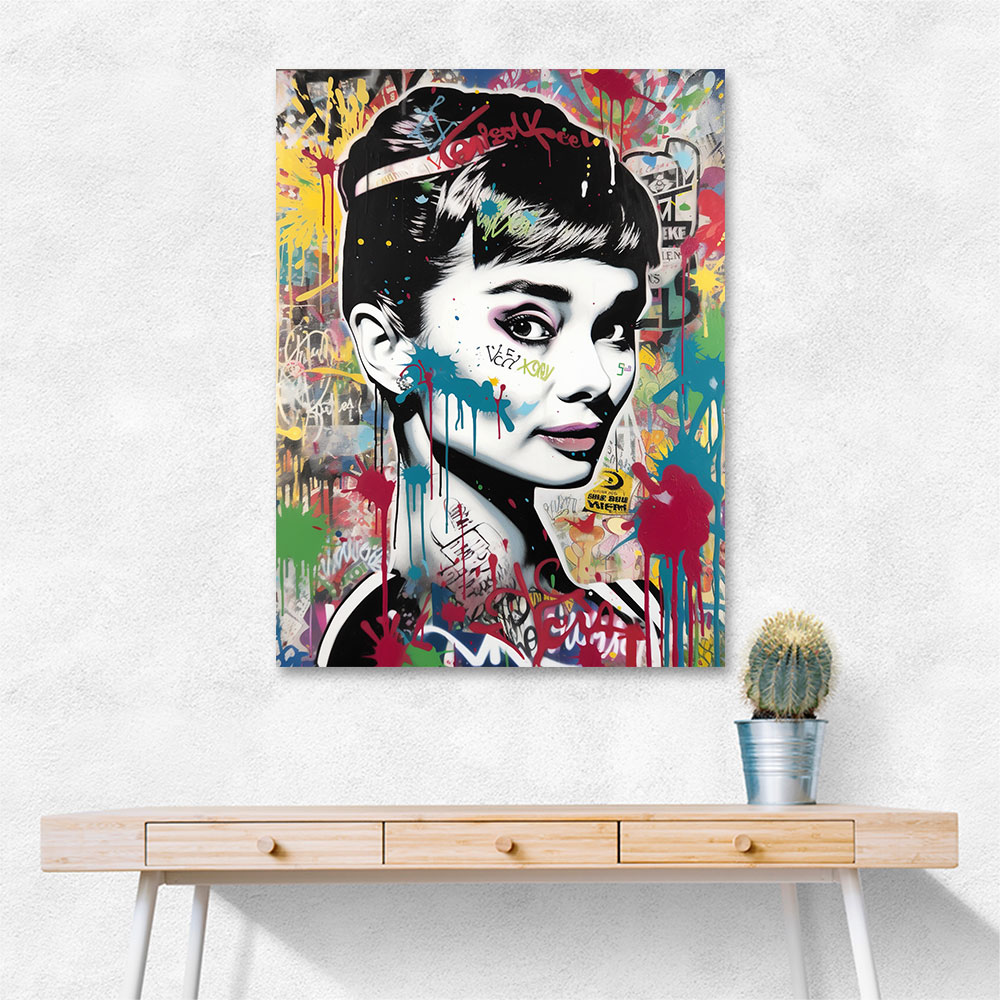 Audrey Hepburn Graffiti Wall Art