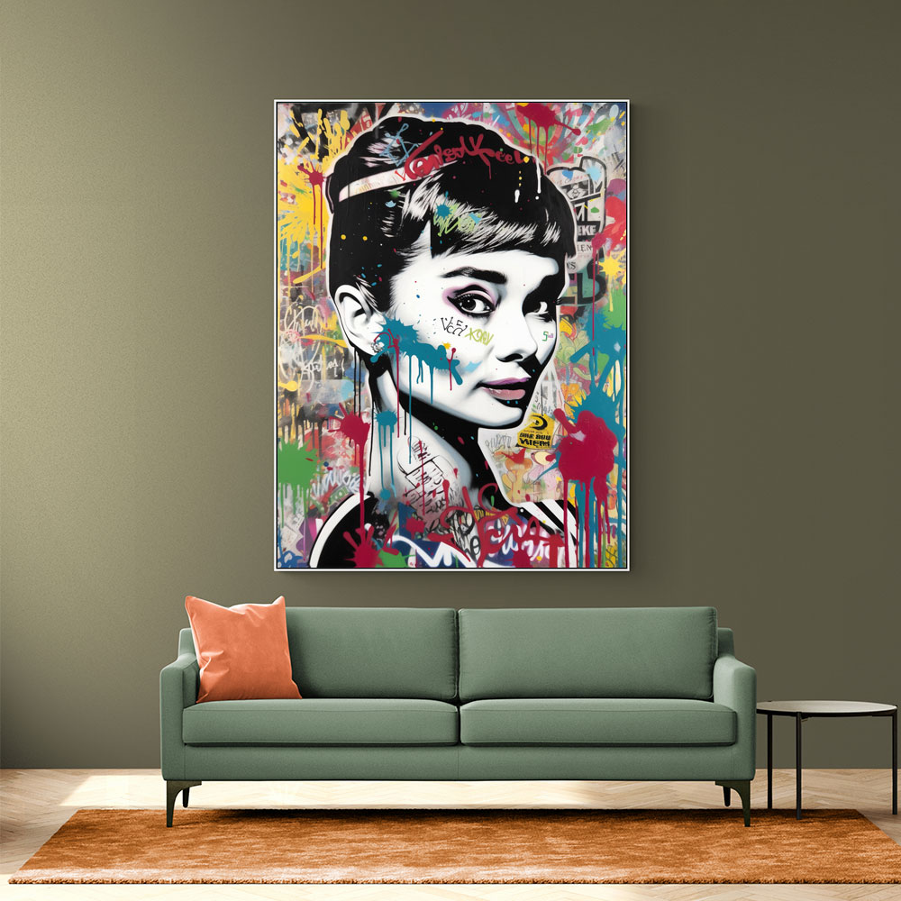 Audrey Hepburn Graffiti Wall Art