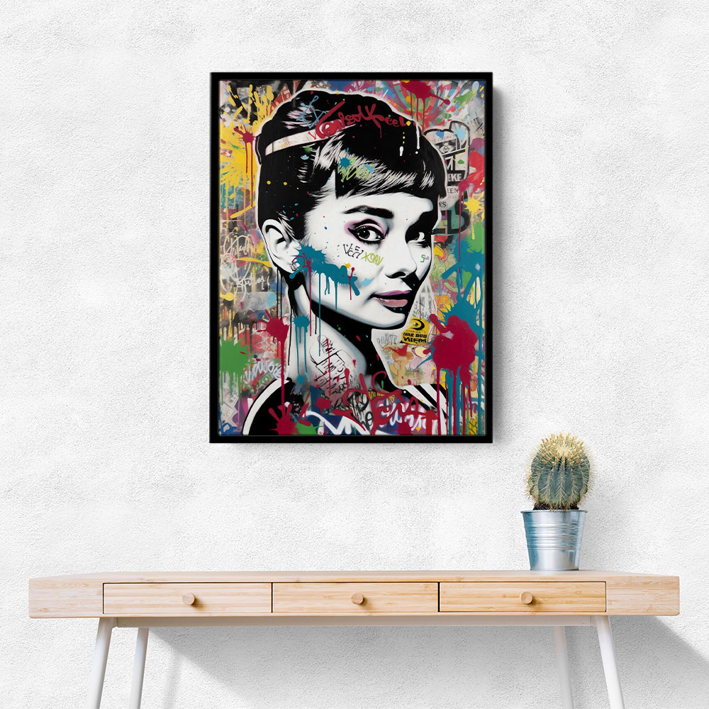 Audrey Hepburn Graffiti Wall Art