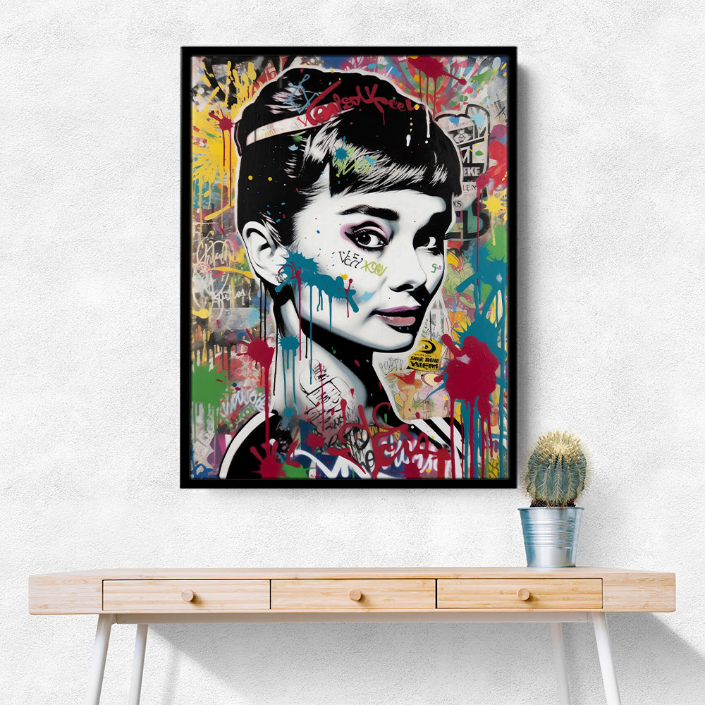 Audrey Hepburn Graffiti Wall Art