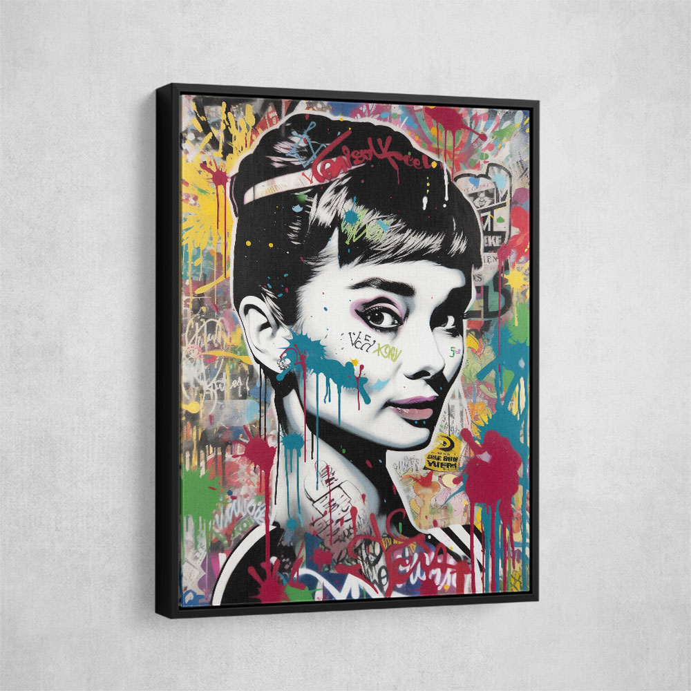 Audrey Hepburn Graffiti Wall Art