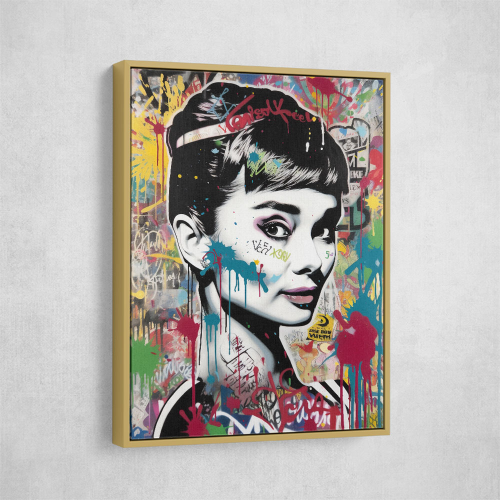 Audrey Hepburn Graffiti Wall Art