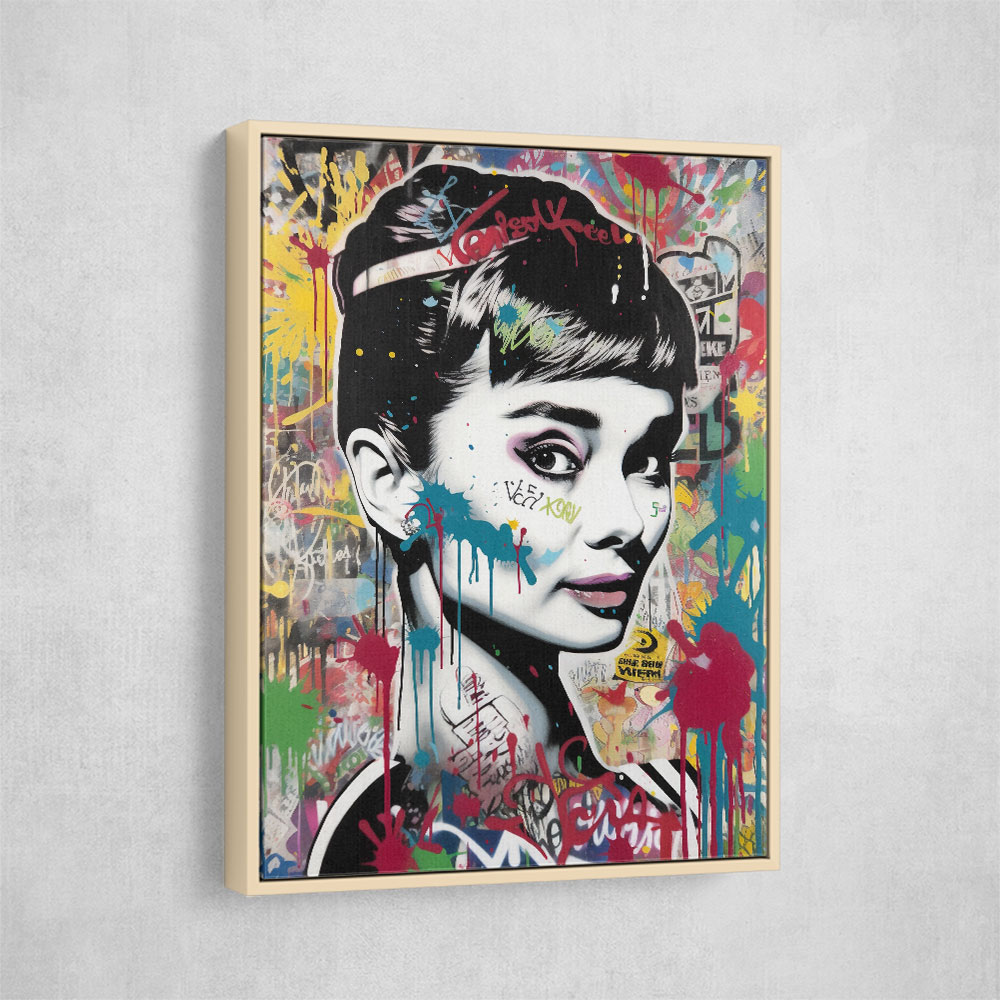 Audrey Hepburn Graffiti Wall Art