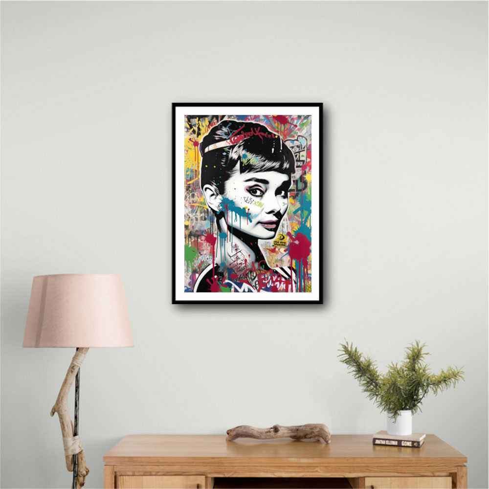 Audrey Hepburn Graffiti Wall Art