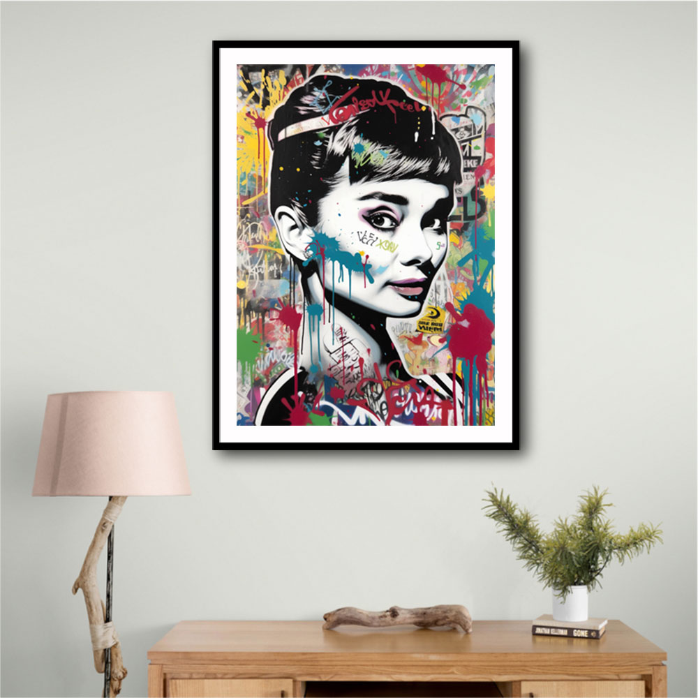 Audrey Hepburn Graffiti Wall Art