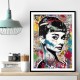 Audrey Hepburn Graffiti Wall Art