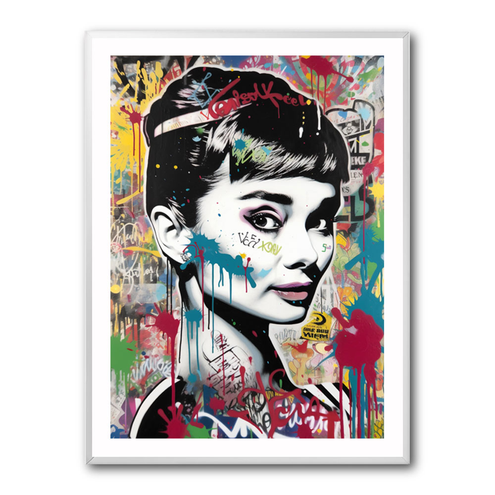 Audrey Hepburn Graffiti Wall Art