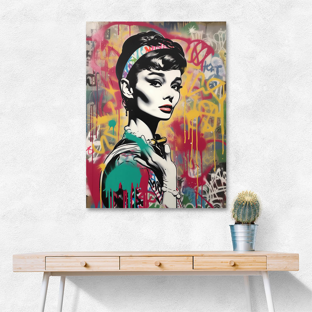 Audrey Hepburn Graffiti 1 Wall Art