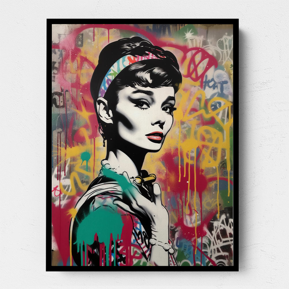 Audrey Hepburn Graffiti 1 Wall Art