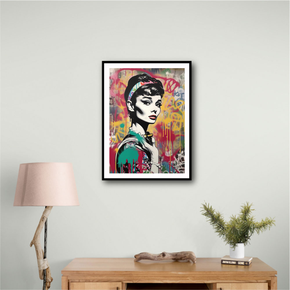 Audrey Hepburn Graffiti 1 Wall Art