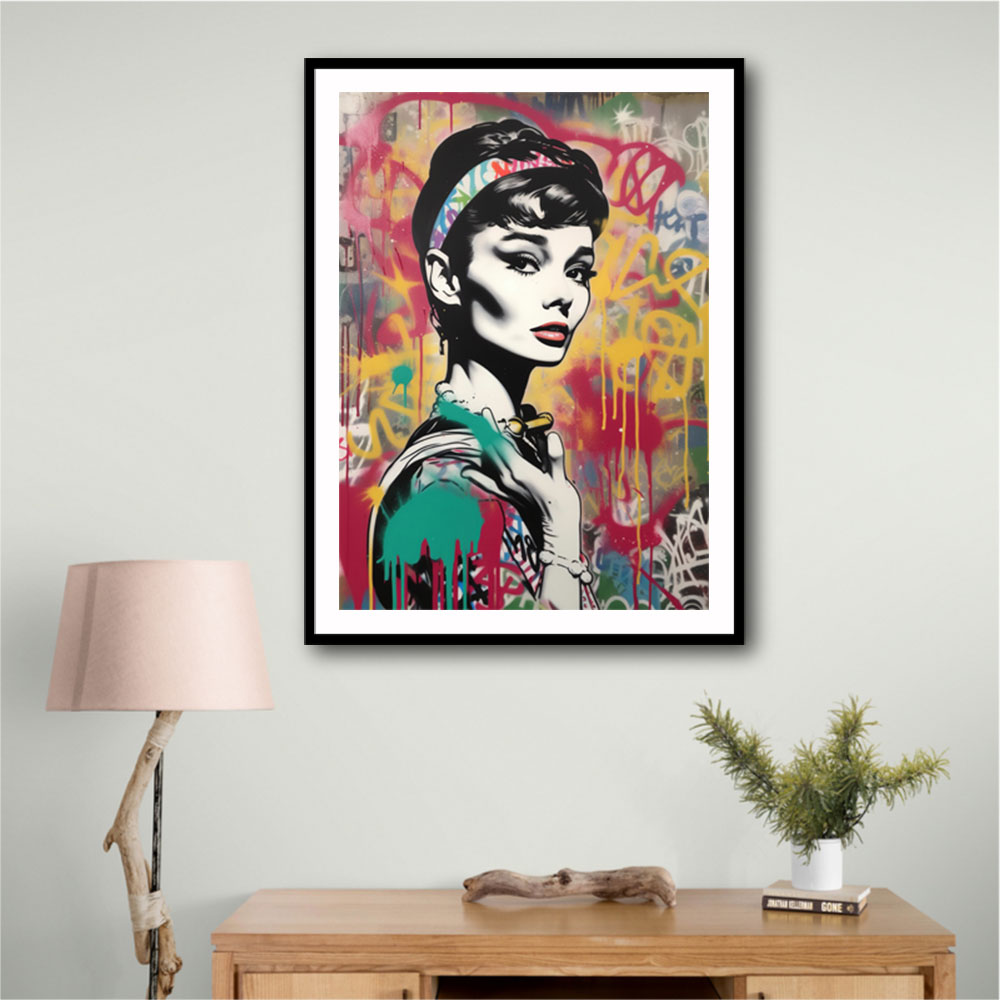 Audrey Hepburn Graffiti 1 Wall Art