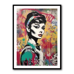 Audrey Hepburn Graffiti 1 Wall Art