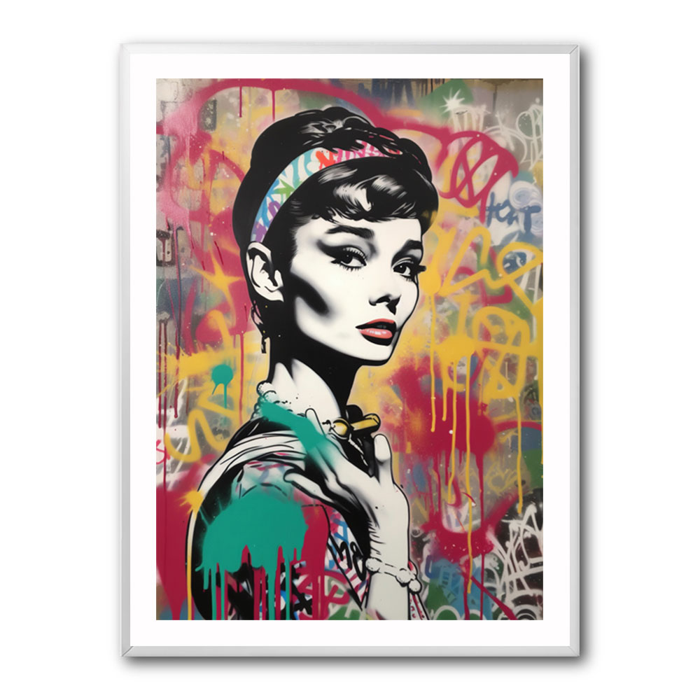 Audrey Hepburn Graffiti 1 Wall Art