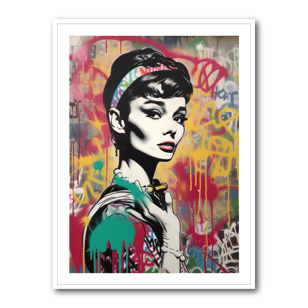 Audrey Hepburn Graffiti 1 Wall Art