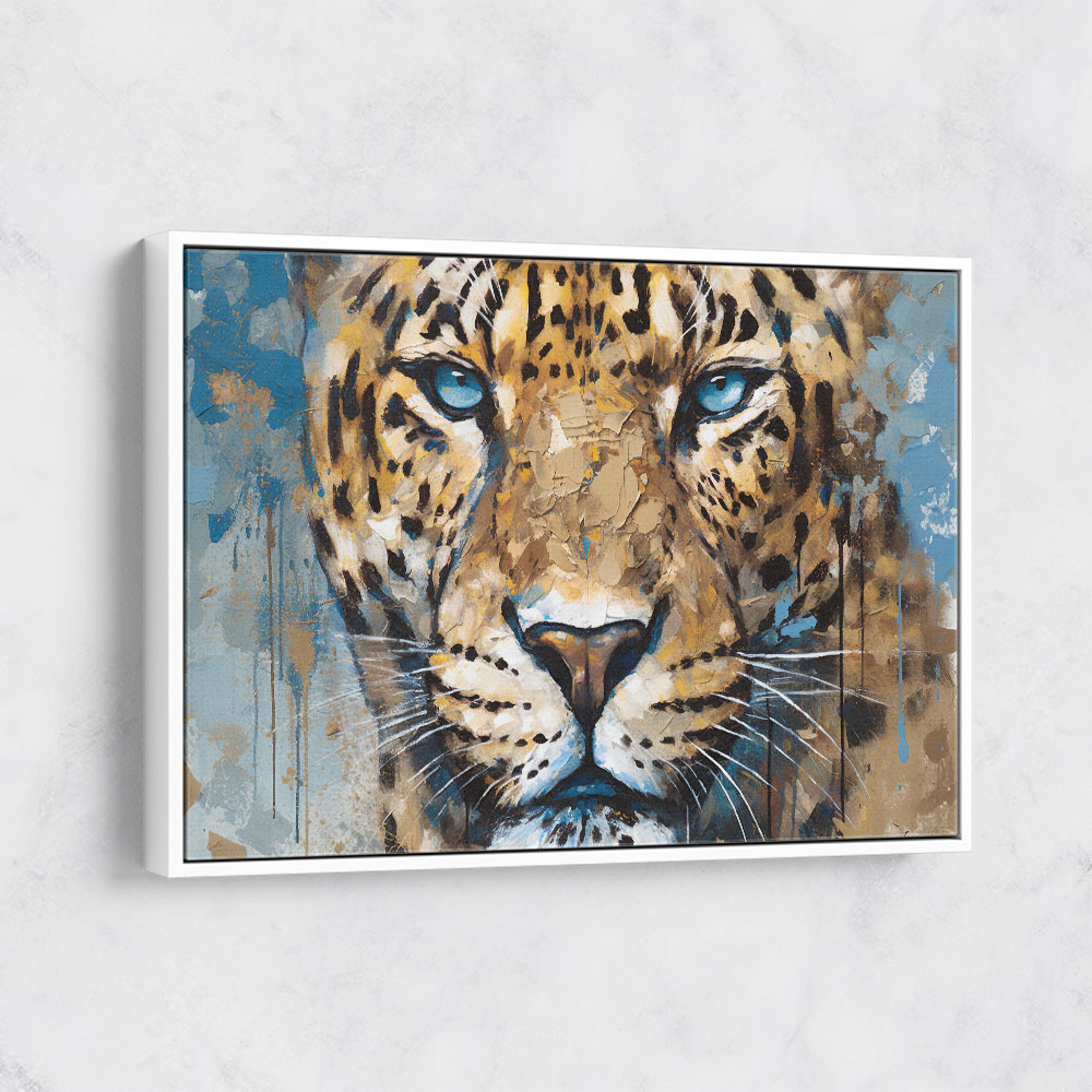 Blue Leopard Ketch Blue Eyed Leopard 2 Wall Art