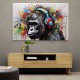 Gorilla In Headphones Graffiti Street Art