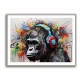 Gorilla In Headphones Graffiti Street Art