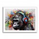 Gorilla In Headphones Graffiti Street Art