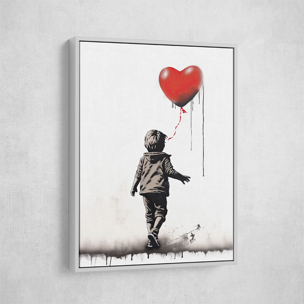 Boy With a Red Balloon Street Art