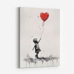 Girl With a Red Balloon Street Art