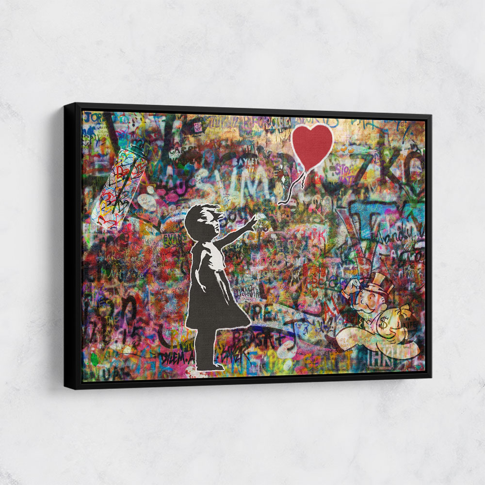 a with Graffiti Girl Wall Art Balloon