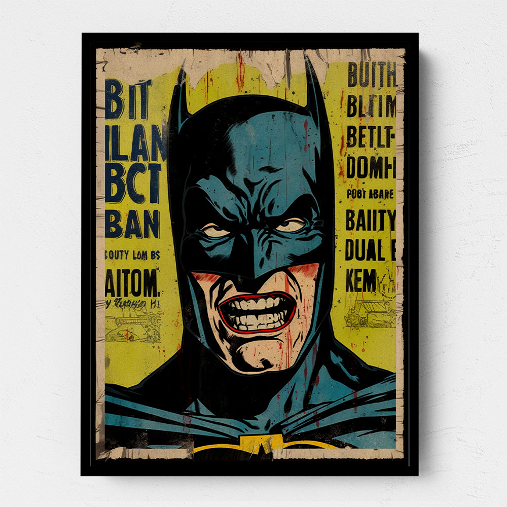 Batman Grunge Pop Wall Art