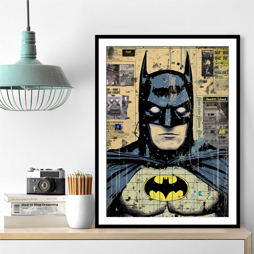 Batman Grunge Pop 2 Wall Art