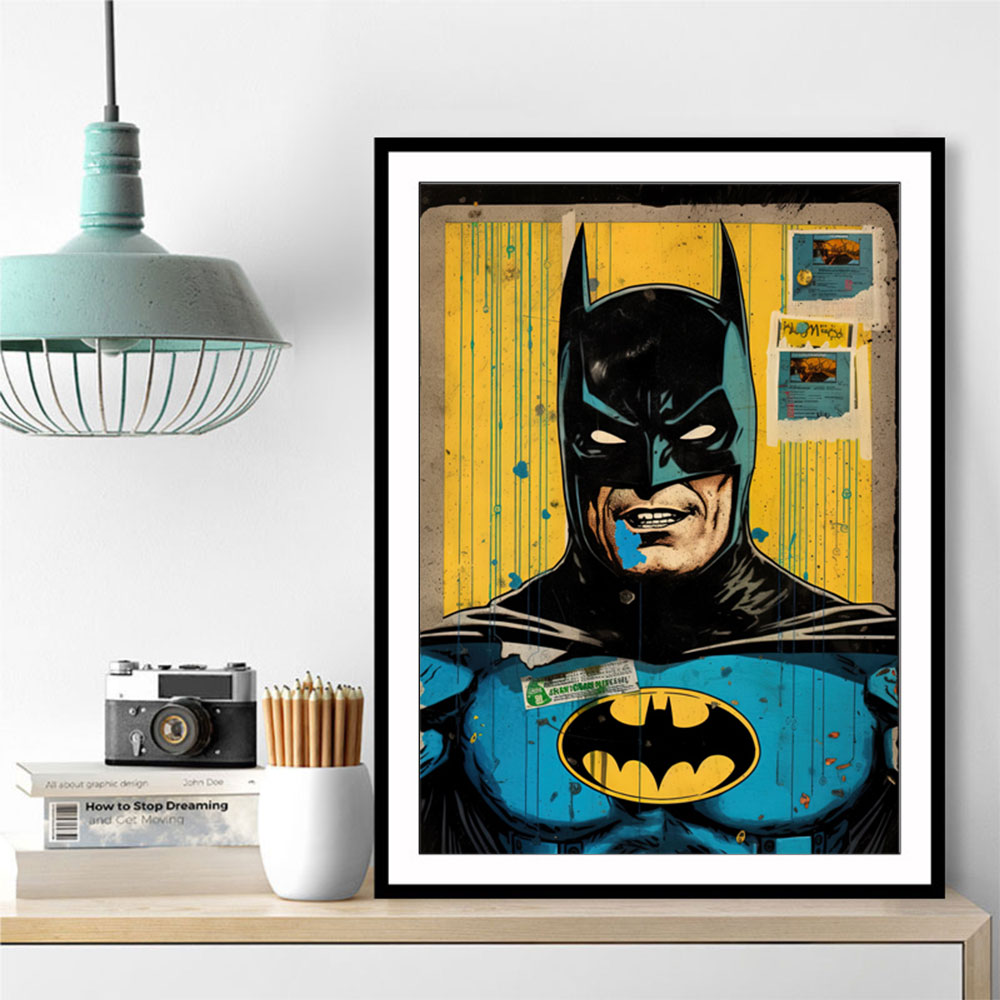 Batman Grunge Pop 3 Wall Art