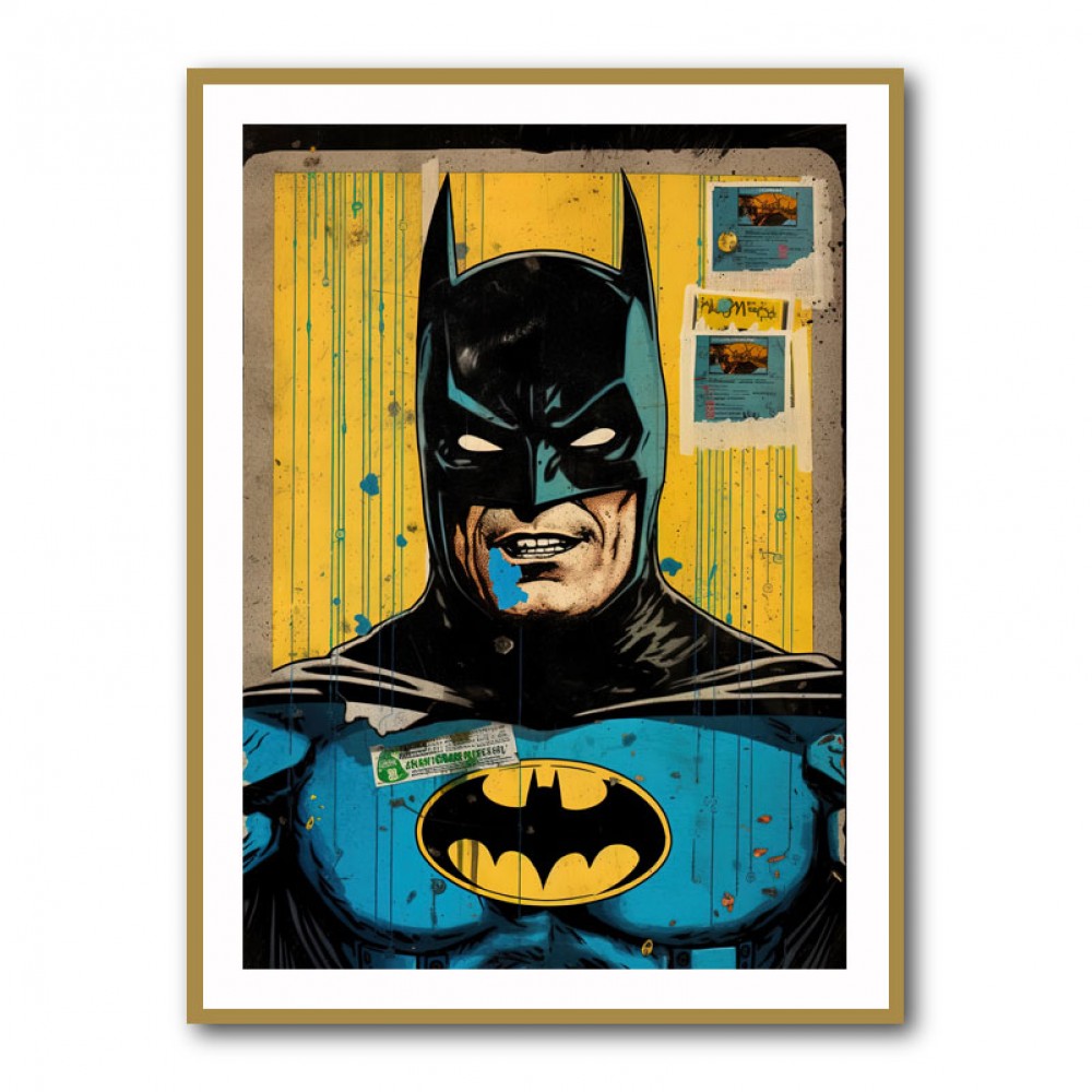 Batman Grunge Pop 3 Wall Art