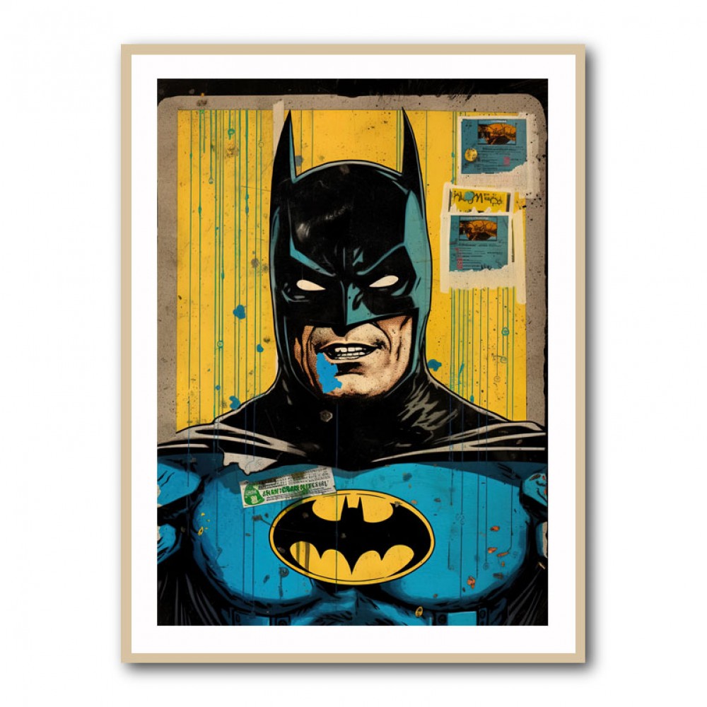 Batman Grunge Pop 3 Wall Art